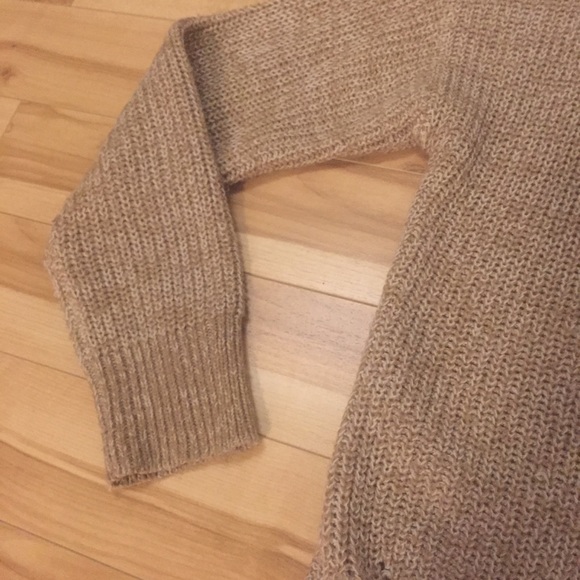 Oatmeal beige knit long cardigan - Picture 7 of 7